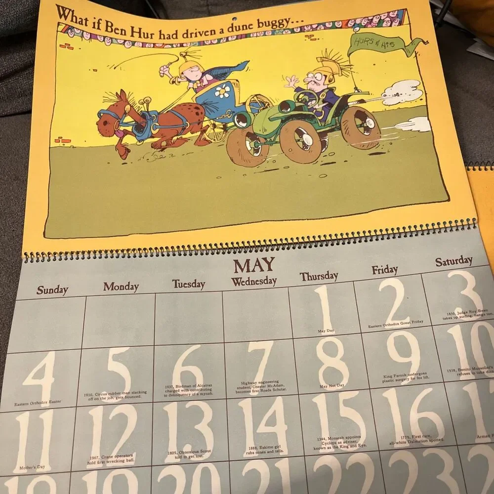 Vintage Hallmark Calendar 1975 WHAT IF Modern Day Miracles Changed History Rare!